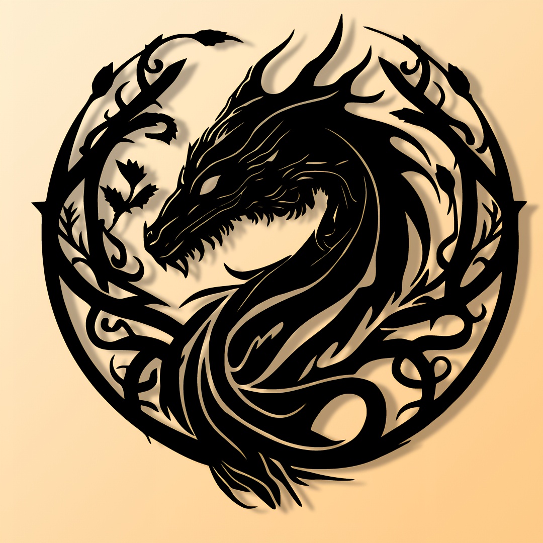 Ancient Zodiac Dragon Wall Art - Outdoor Power Garage 评论和价格