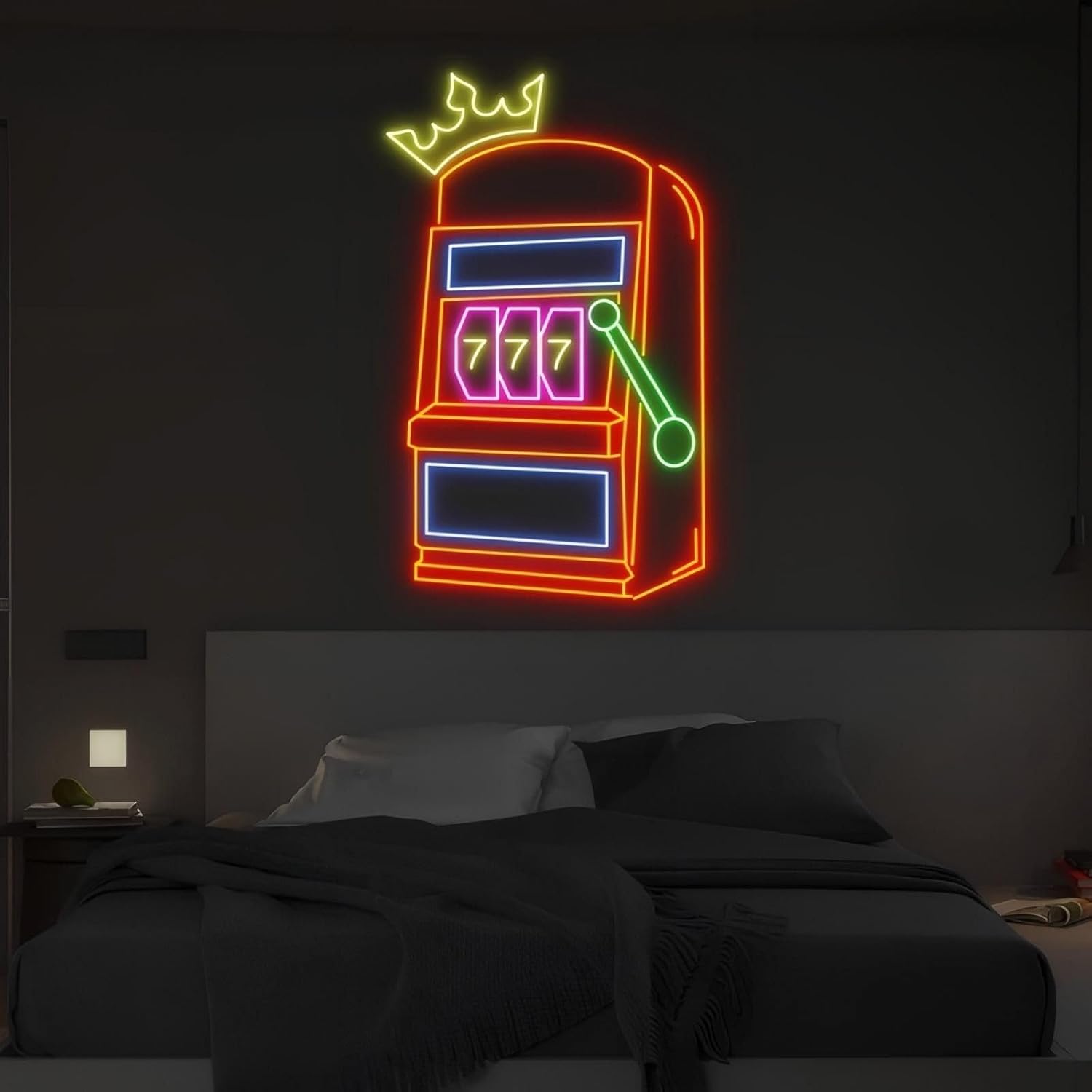 Slot Machine Neon Sign Game Ic - Outdoor Power Garage 评论和价格