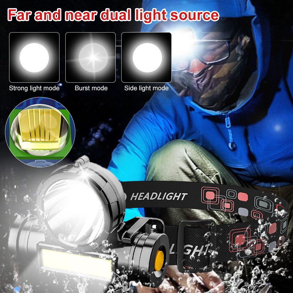 LED USB Rechargeable COB Headl - Outdoor Power Source 评论和价格