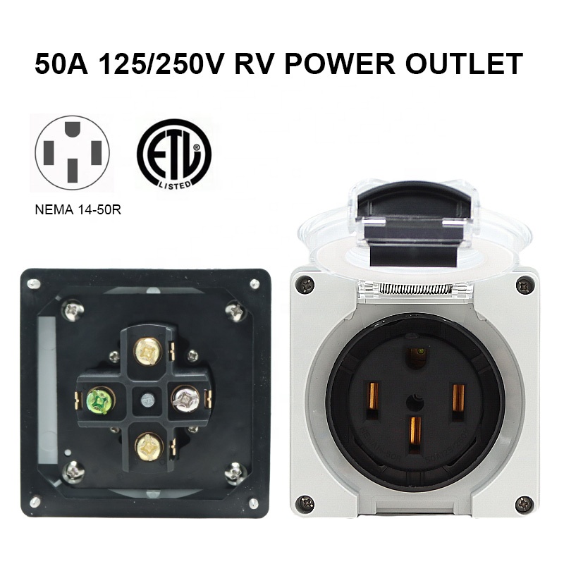 50 Amp Generator RV Power Inle - Outdoor Power Receptacle Box 评论和价格