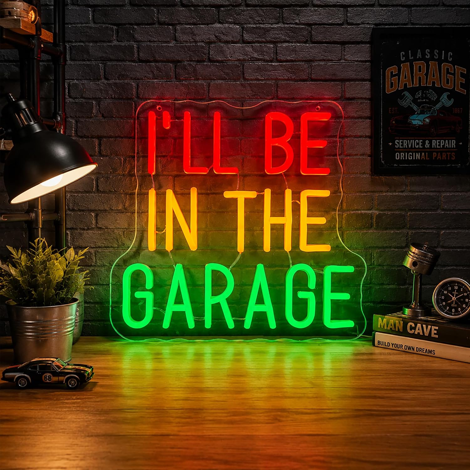 I'll Be In The Garage LED Neon - Outdoor Power Garage 评论和价格