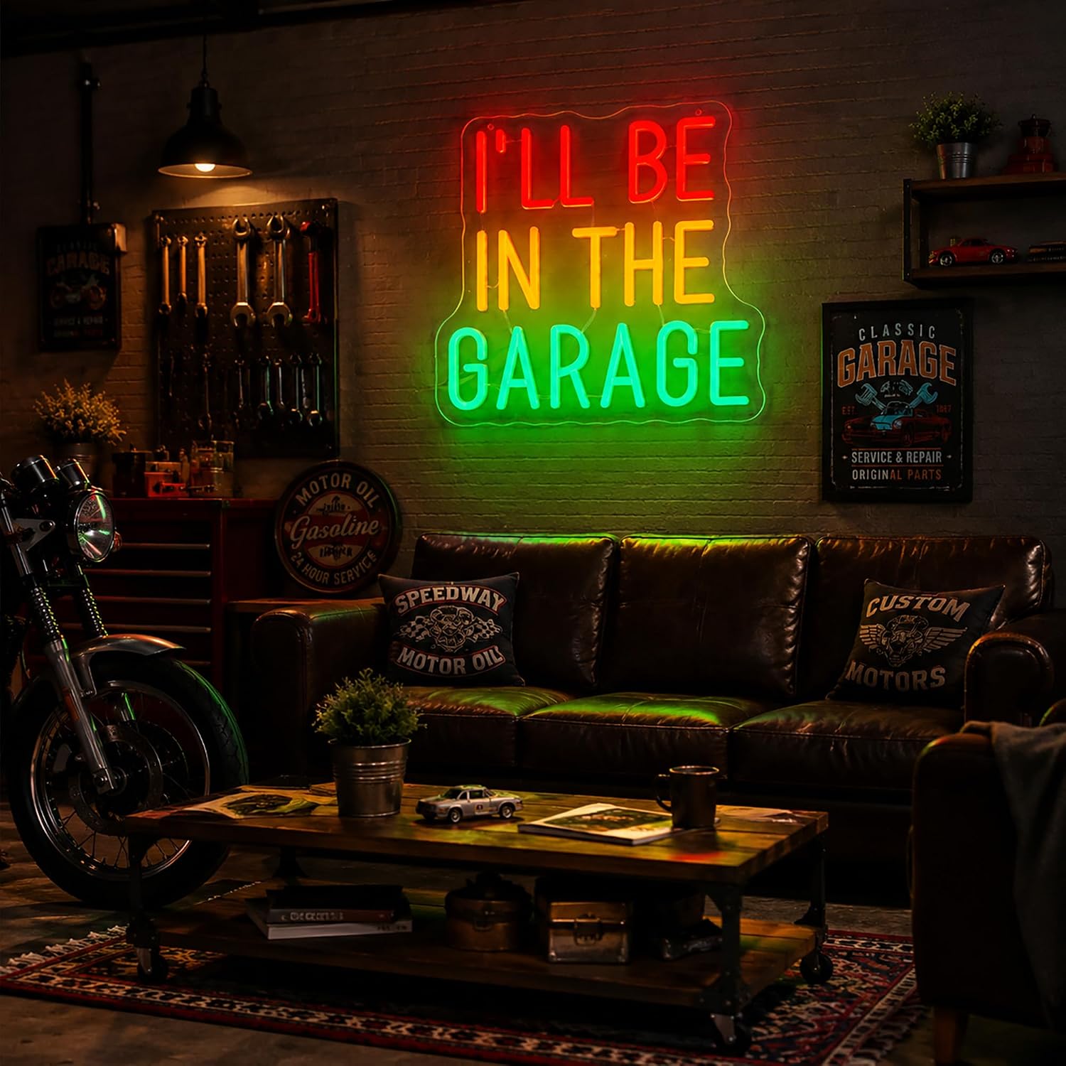 I'll Be In The Garage LED Neon - Outdoor Power Garage 评论和价格
