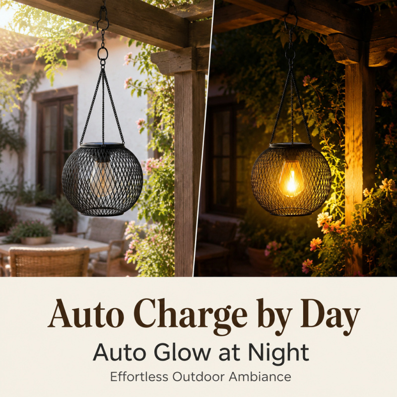 Solar Powered LED Hanging Floo - Outdoor Power Supply 评论和价格