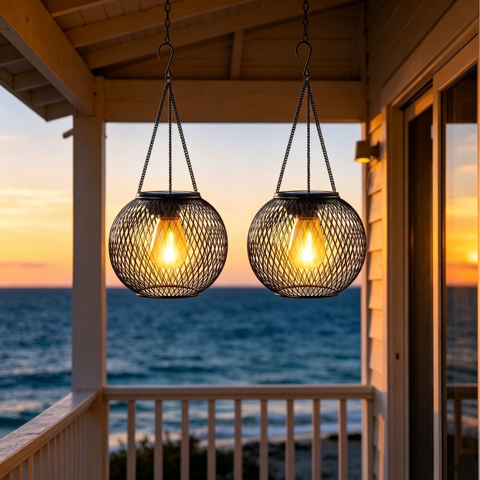 Solar Powered LED Hanging Floo - Outdoor Power Supply 评论和价格