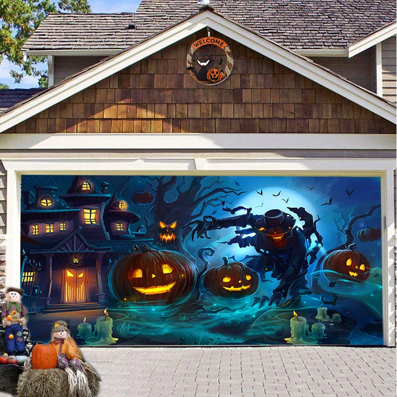 No Power Halloween Garage Door - Outdoor Power Garage 评论和价格