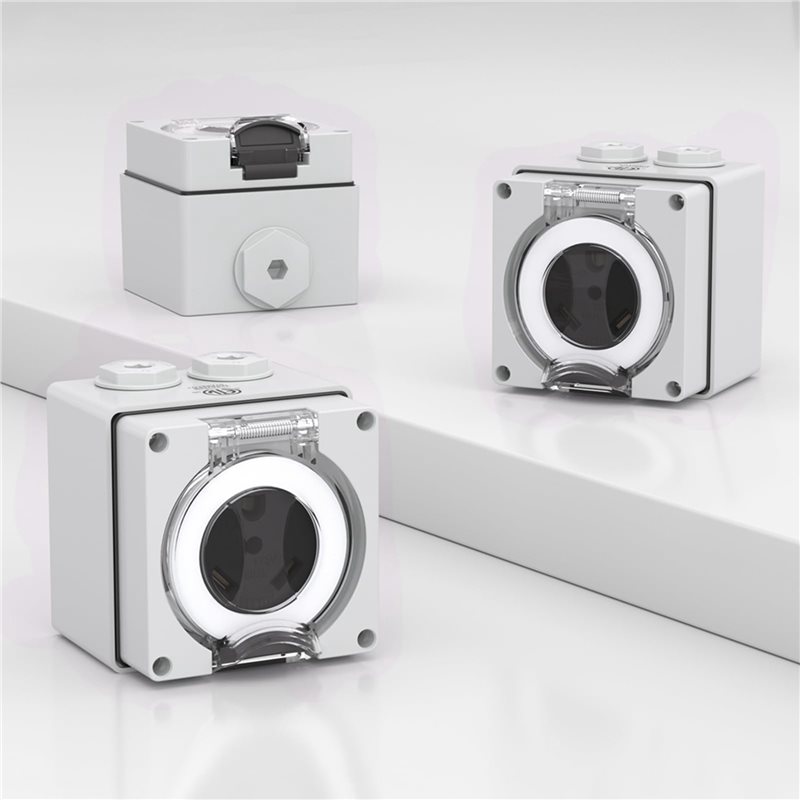 2X 30Amp Power Outlet Box,125V - Outdoor Power Receptacle Box 评论和价格