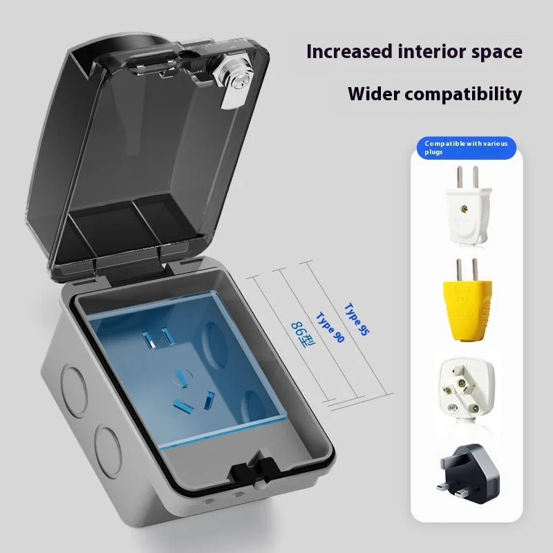 Outdoor 86 Type Open-mounted S - Outdoor Power Socket With Lock 评论和价格