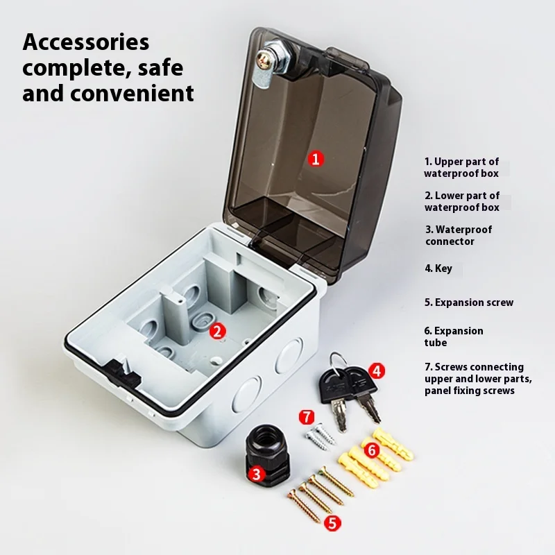 Outdoor 86 Type Open-mounted S - Outdoor Power Socket With Lock 评论和价格