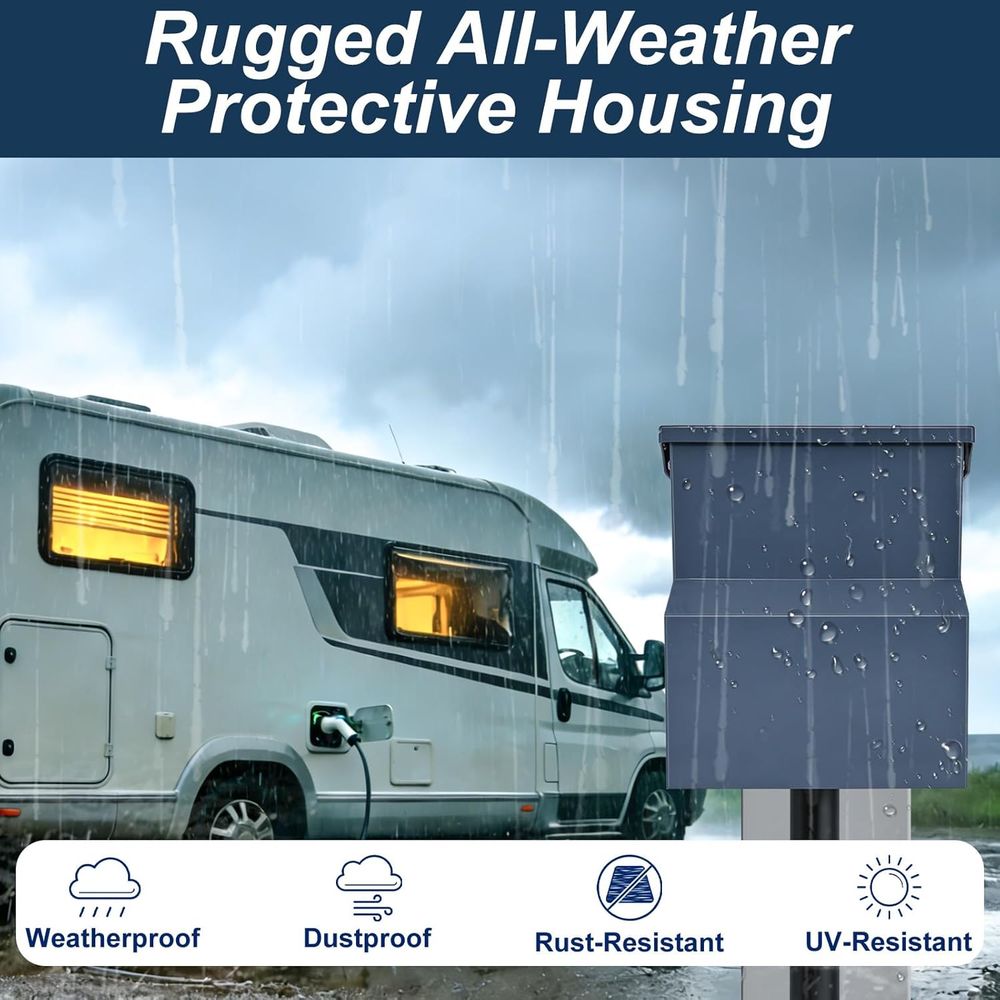 RV Electrical Panel with Break - Outdoor Power Receptacle Box 评论和价格