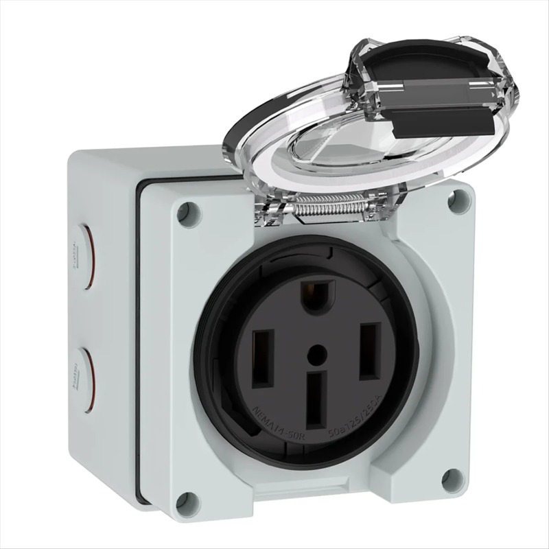 TFBC 50Amp Power Outlet Box,12 - Outdoor Power Receptacle Box 评论和价格