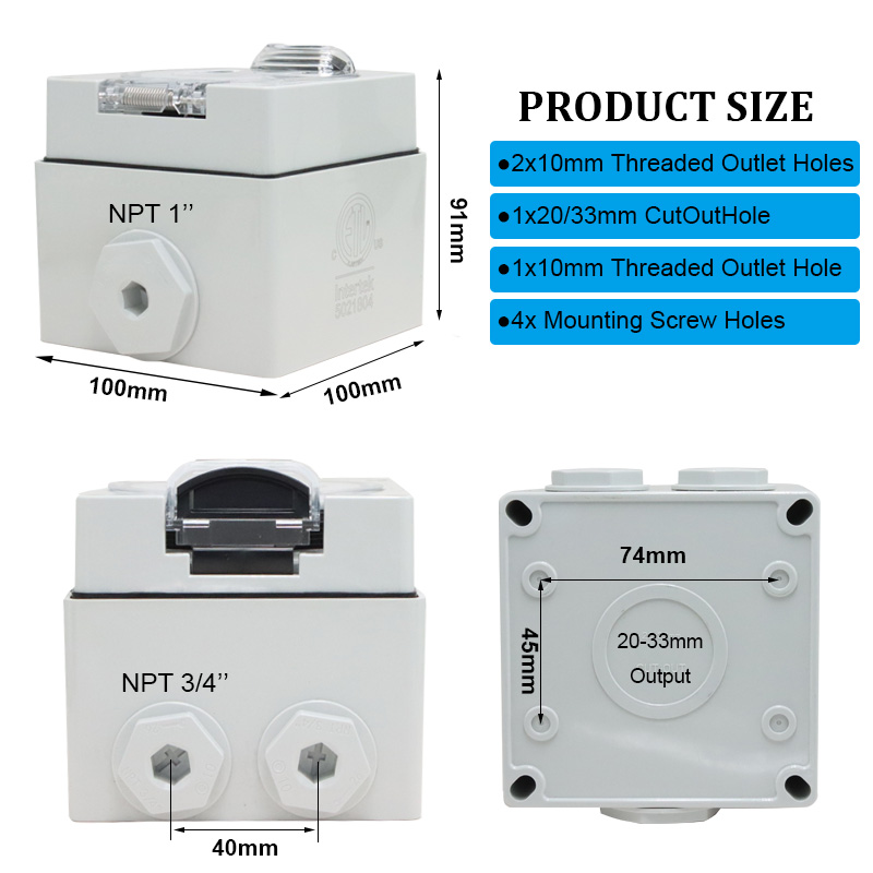 125/250V 20A Generator RV Powe - Outdoor Power Receptacle Box 评论和价格