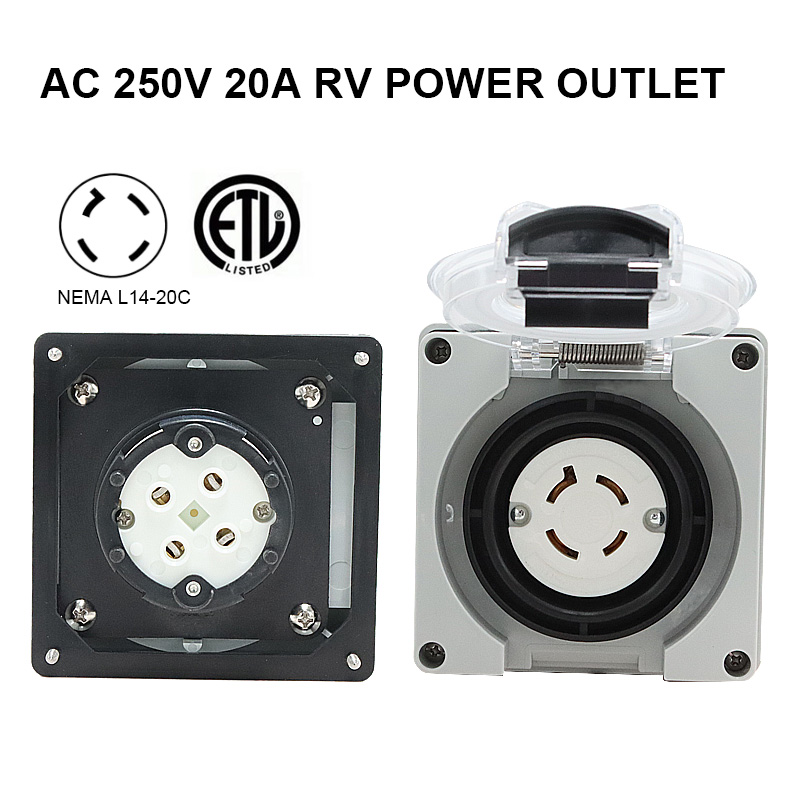125/250V 20A Generator RV Powe - Outdoor Power Receptacle Box 评论和价格