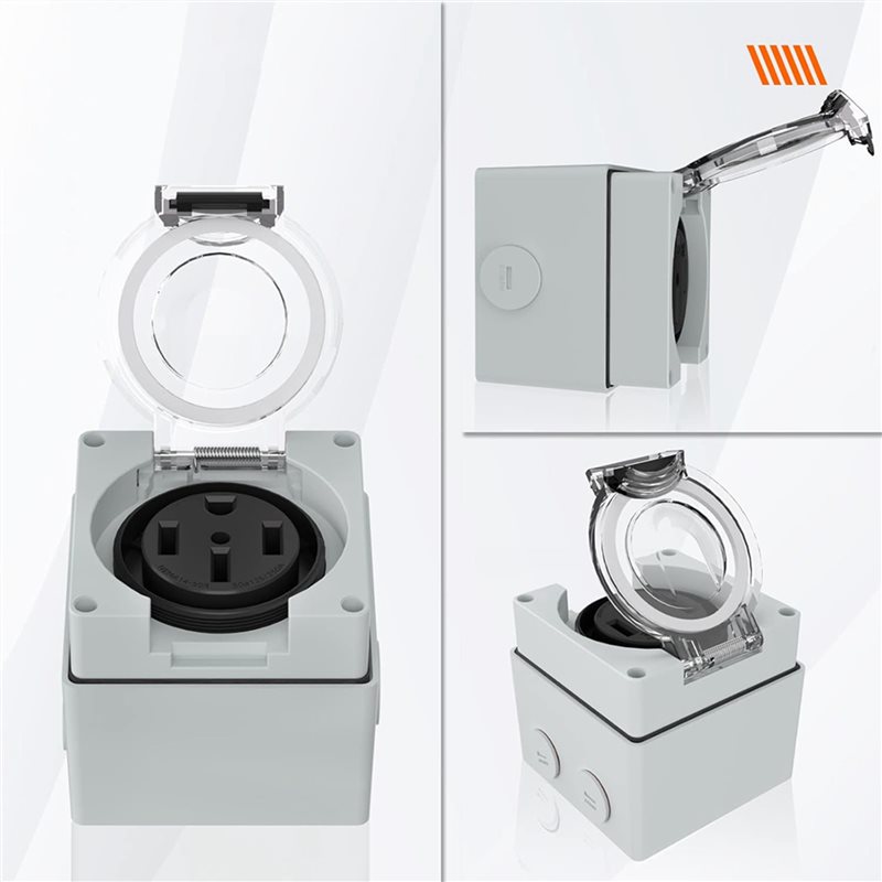 ABZL 6X 50Amp Power Outlet Box - Outdoor Power Receptacle Box 评论和价格