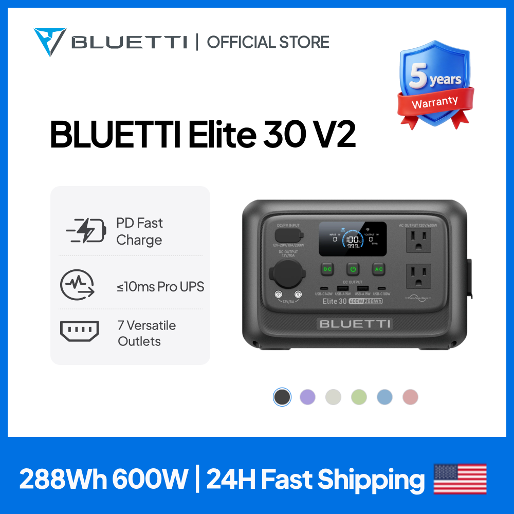 【Renew】BLUETTI Elite 30 V2 Por - Outdoor Power Source 评论和价格