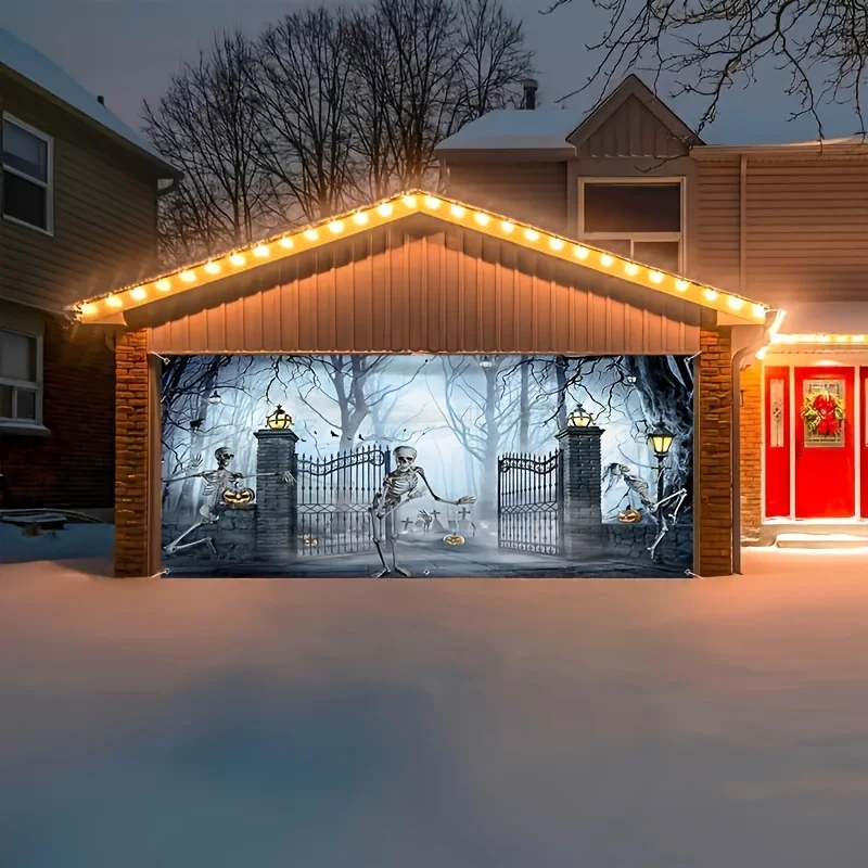 Spooky Halloween Garage Door B - Outdoor Power Garage 评论和价格
