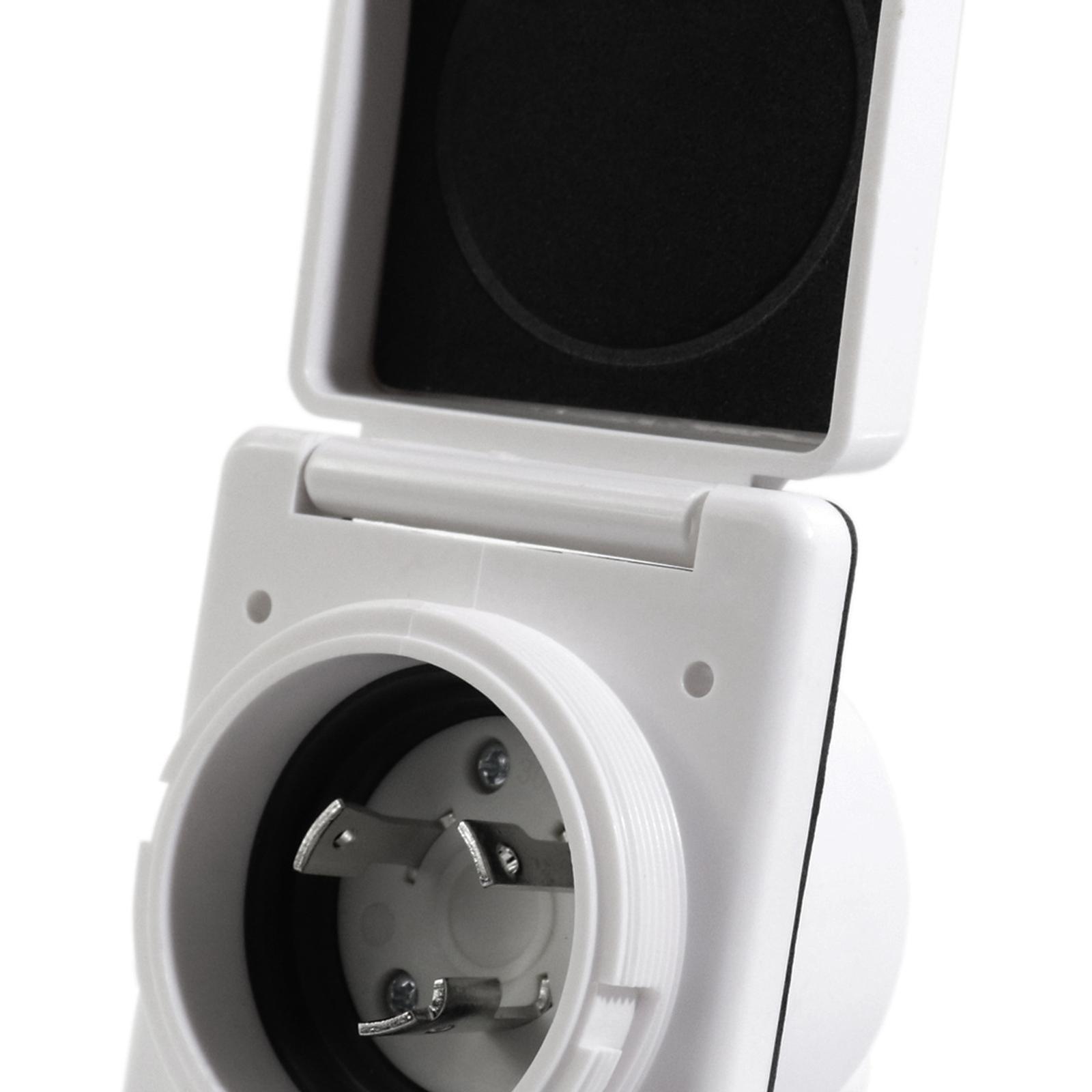 Waterproof Flanged Inlet Power - Outdoor Power Socket With Lock 评论和价格