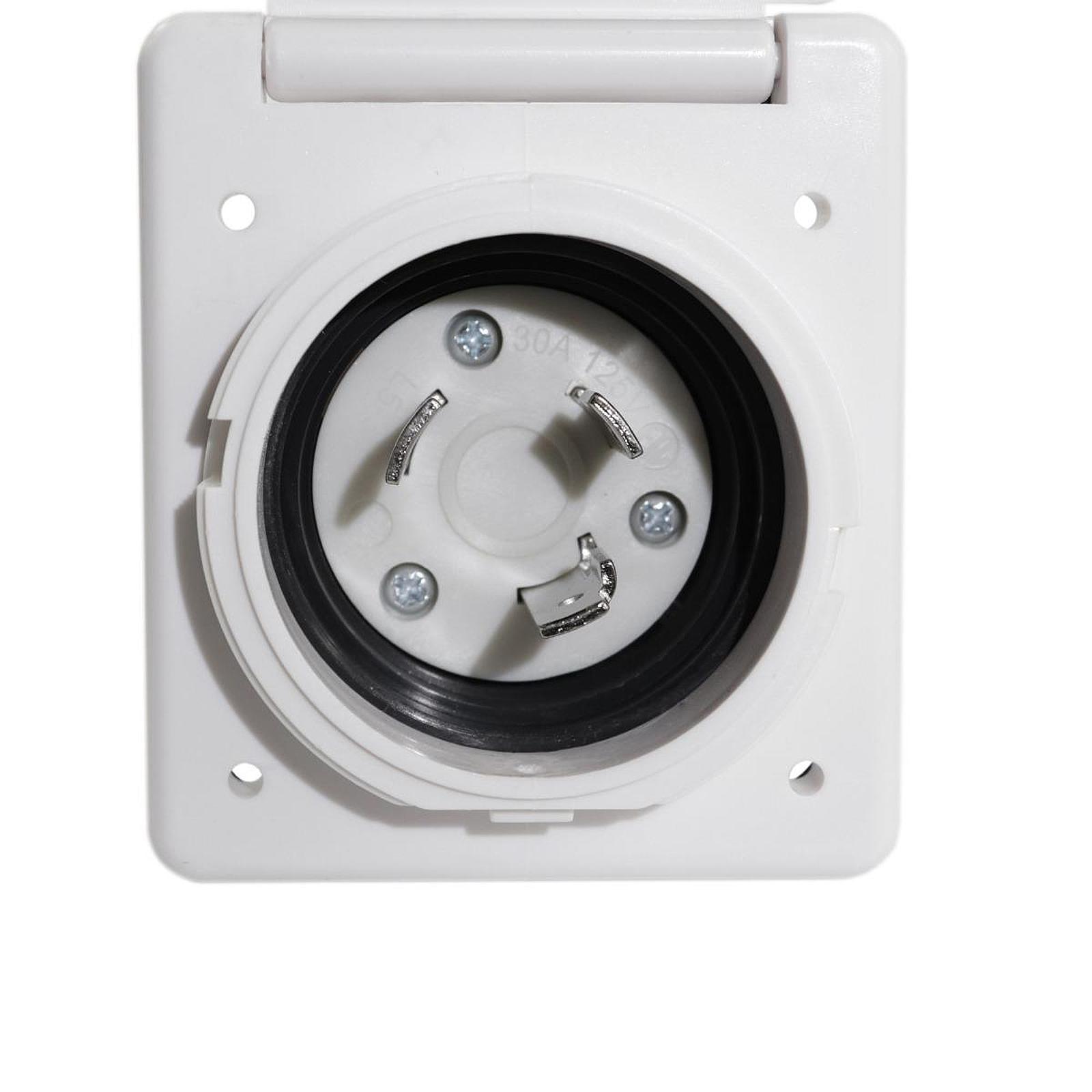 Waterproof Flanged Inlet Power - Outdoor Power Socket With Lock 评论和价格