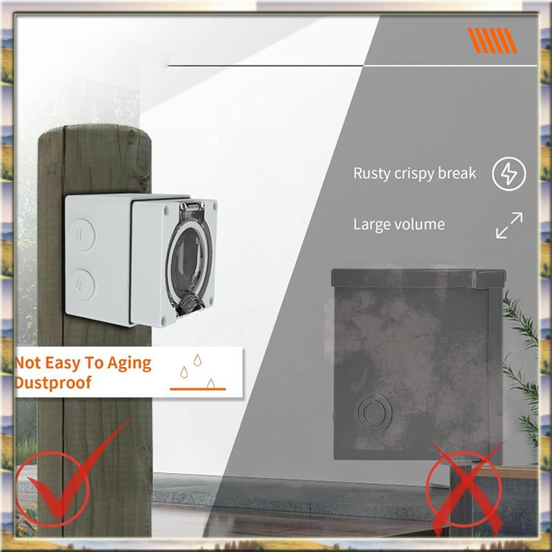 AA46 HOT-50Amp Outdoor Power O - Outdoor Power Receptacle Box 评论和价格