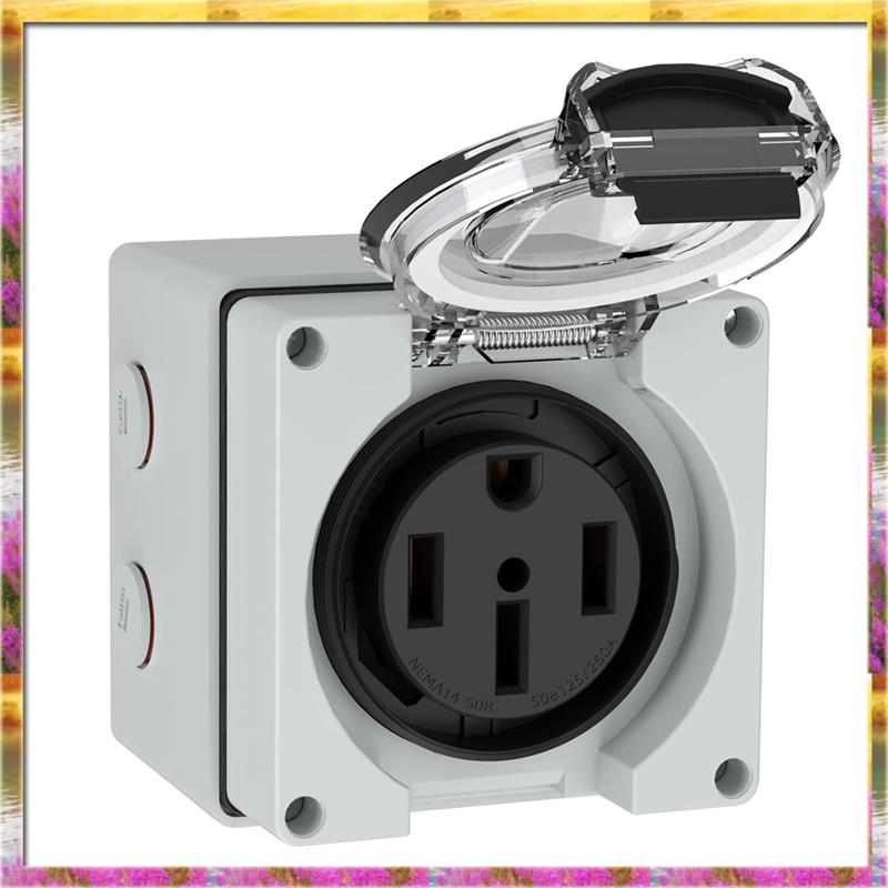 AA46 HOT-50Amp Outdoor Power O - Outdoor Power Receptacle Box 评论和价格