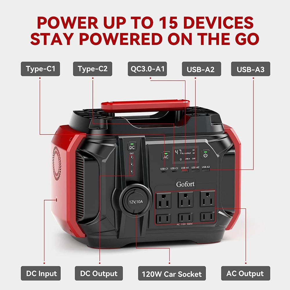 Portable Power Station 540Wh/5 - Outdoor Power Outlet Solar 评论和价格